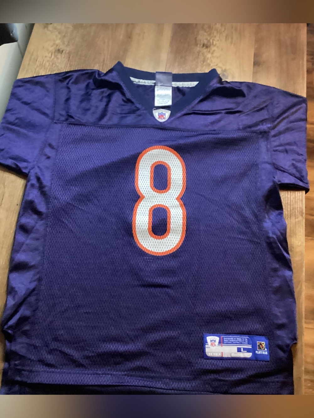 NFL Bears Kids Jersey with White and Orange Number 8 Grossman